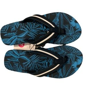 NWT Goodfellow & CO Men’s Medium (9/10) Blue Floral Thong Flip Flop Sandals